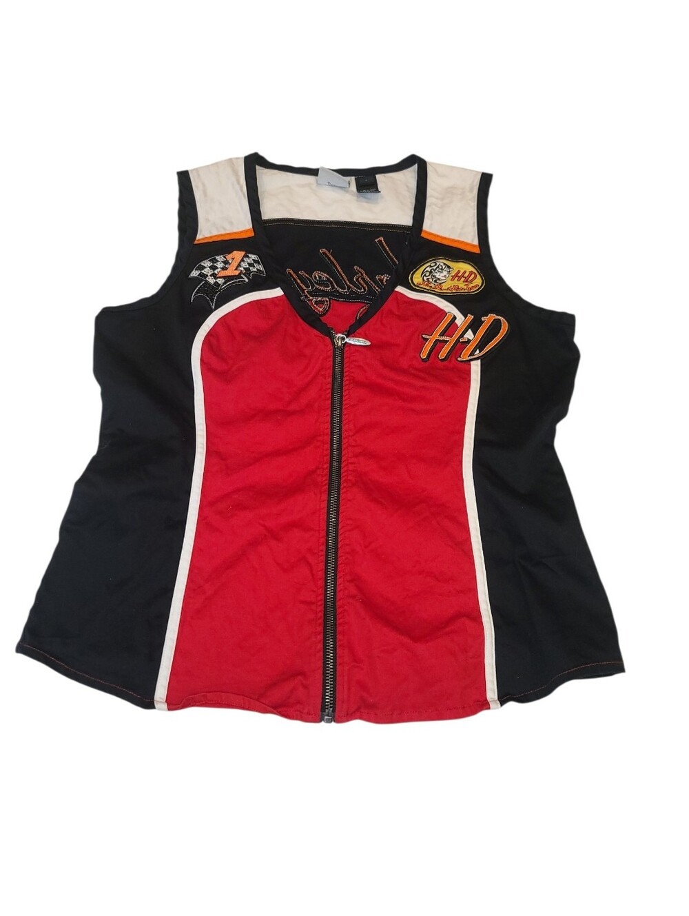 Vintage Harley-Davidson vest womens size large zip up